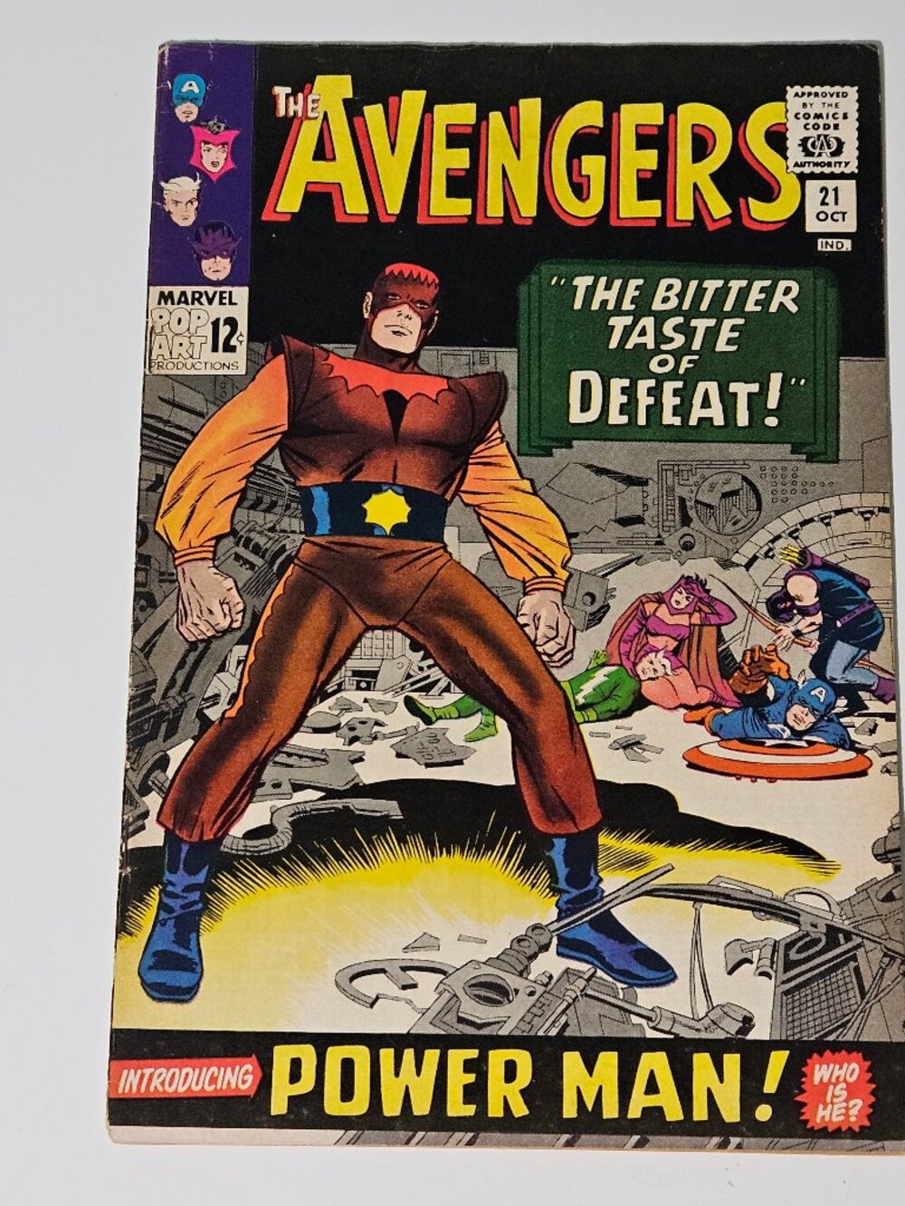 Avengers #21 (Marvel Comics, 1965) 1st App Power Man Erik Josten (Goliath Atlas)